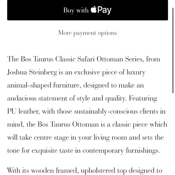 Joshua Steinberg safari ottoman - Picture 2 of 7